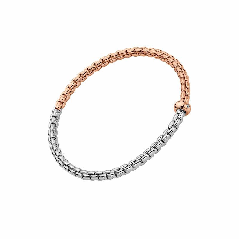 FOPE SOLO FLEX'IT ブレスレット バイカラー メッシュチェーン Flex'it ブレスレット - 74408BX_XX - FOPE