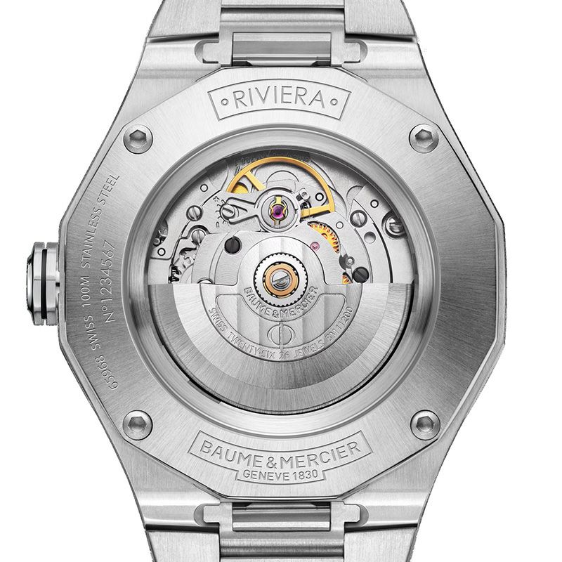 BAUME＆MERCIER <br>Riviera Date White&Black M0A10829 <br>ボーム＆メルシエ <br>リビエラ デイト ホワイト&ブラック <br>M0A10829