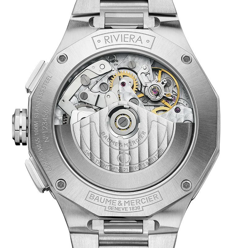 BAUME＆MERCIER <br>Riviera Chronograph Black Day-Date - 41mm M0A10825 <br>ボーム＆メルシエ <br>リビエラ クロノグラフ ブラック デイデイト - 41mm <br>M0A10825