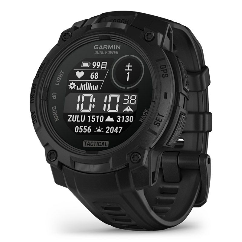 GARMIN Instinct 3 Dual Power Tactical 45mm Black ガーミン 