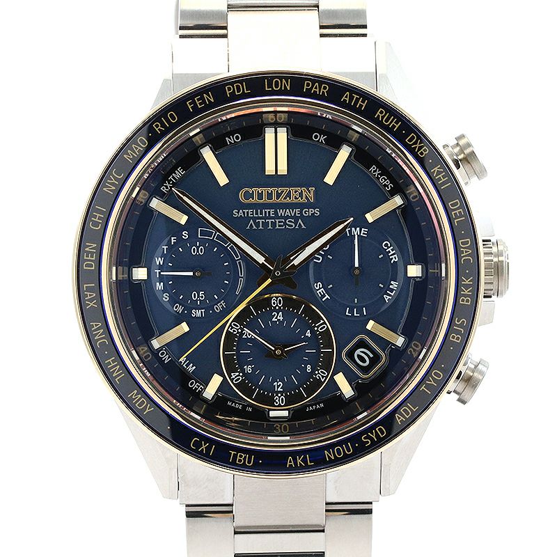 カルフット インディゴブルー CITIZEN ATTESA ACT Line F950 SapphireBezel BlueBlack CC4059