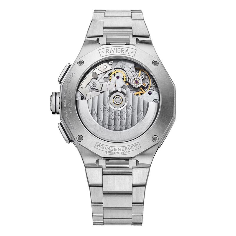 BAUME＆MERCIER Riviera Chronograph White &amp; Black ボーム＆メルシエ リビエラ クロノグラフ ホワイト&amp;ブラック M0A10827