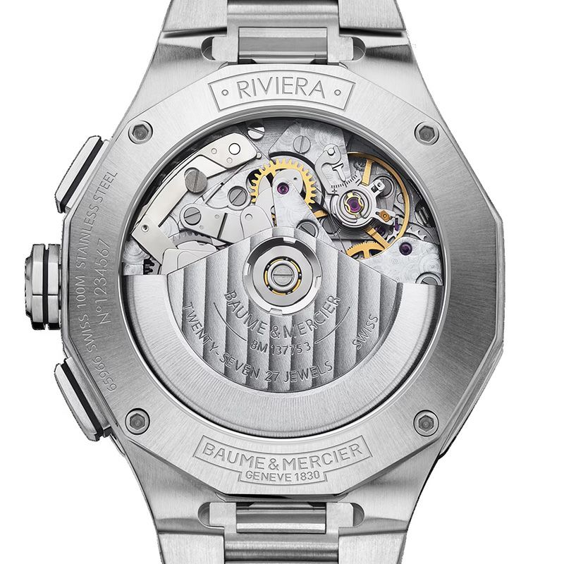 BAUME＆MERCIER Riviera Chronograph White &amp; Black ボーム＆メルシエ リビエラ クロノグラフ ホワイト&amp;ブラック M0A10827