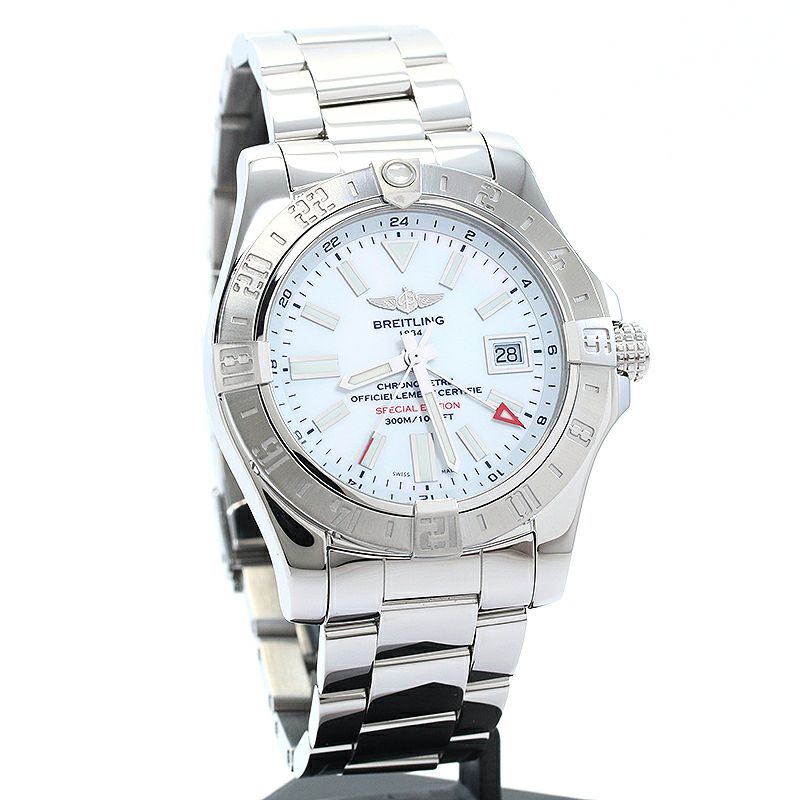 【中古】BREITLING <br>AVENGER II GMT MOTHER OF PEARL JAPAN EDITION <br>ブライトリング <br>アベンジャーII GMT マザーオブパール ジャパンエディション <br>A3239011/A809/170A (A329A-PPSS)
