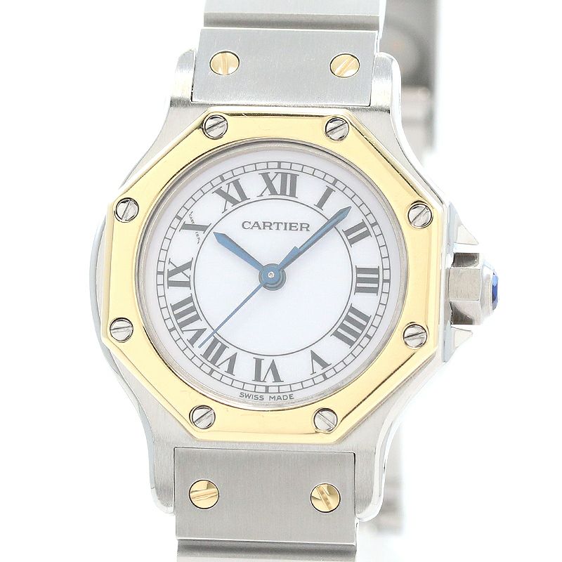 【中古】CARTIER SANTOS RONDE / SANTOS OCTAGON SMALL MODEL カルティエ サントスロンドSM / サントスオクタゴンSM 82037288