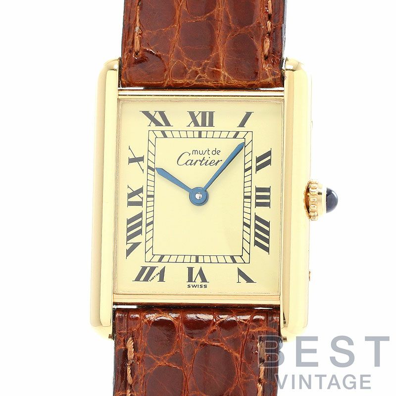 【中古】CARTIER MUST TANK LARGE MODEL VERMEIL カルティエ マストタンクLM ヴェルメイユ W1002753