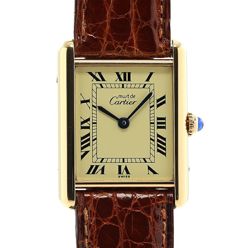 【中古】CARTIER MUST TANK LARGE MODEL VERMEIL カルティエ マストタンクLM ヴェルメイユ W1002753