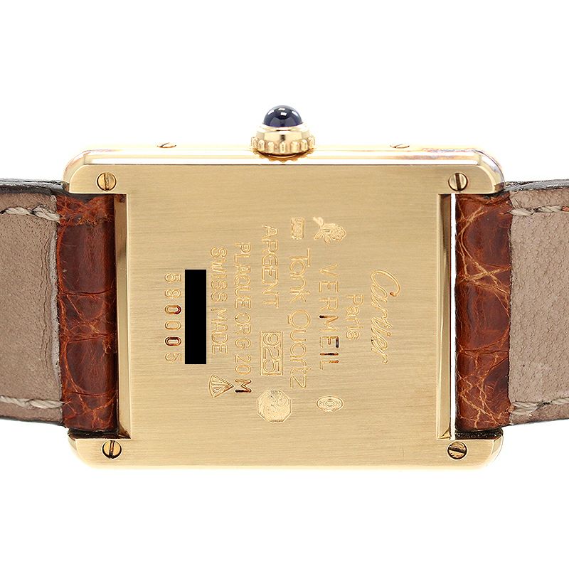 【中古】CARTIER MUST TANK LARGE MODEL VERMEIL カルティエ マストタンクLM ヴェルメイユ W1002753