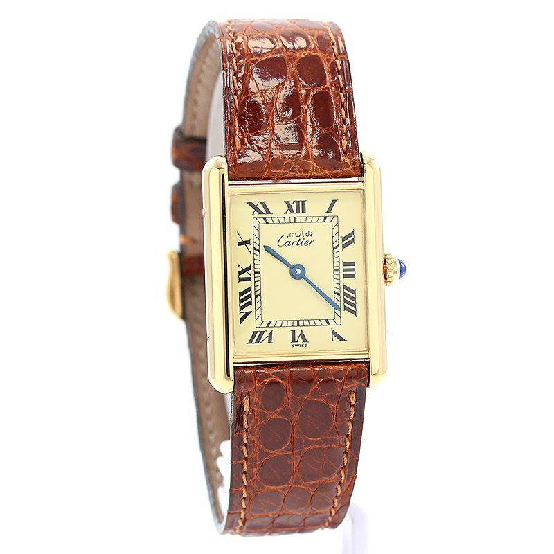 【中古】CARTIER MUST TANK LARGE MODEL VERMEIL カルティエ マストタンクLM ヴェルメイユ W1002753