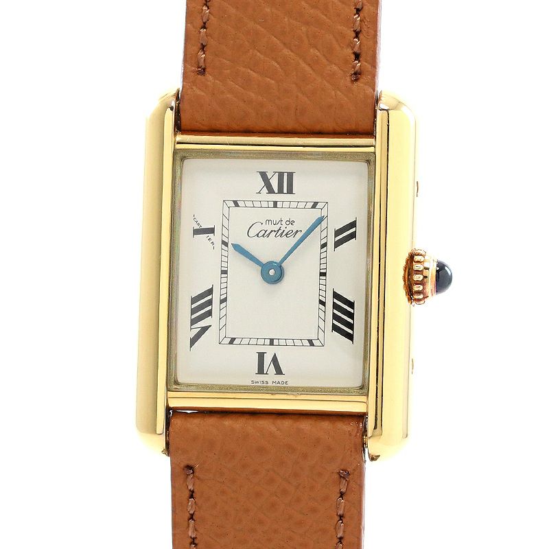 【中古】CARTIER MUST TANK SMALL MODEL VERMEIL カルティエ マストタンク SM ヴェルメイユ W1013654