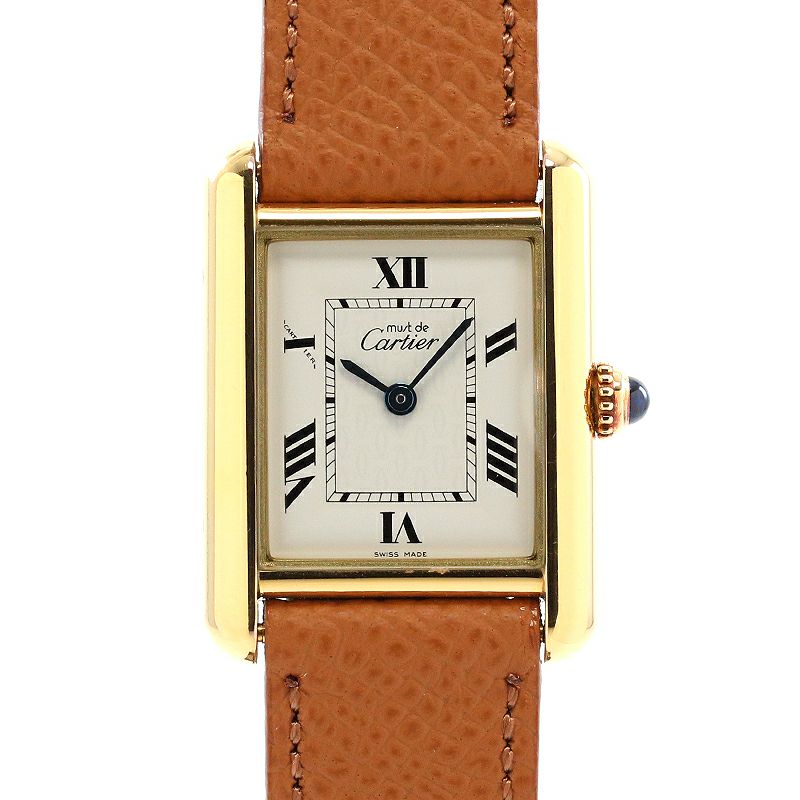 【中古】CARTIER MUST TANK SMALL MODEL VERMEIL カルティエ マストタンク SM ヴェルメイユ W1013654
