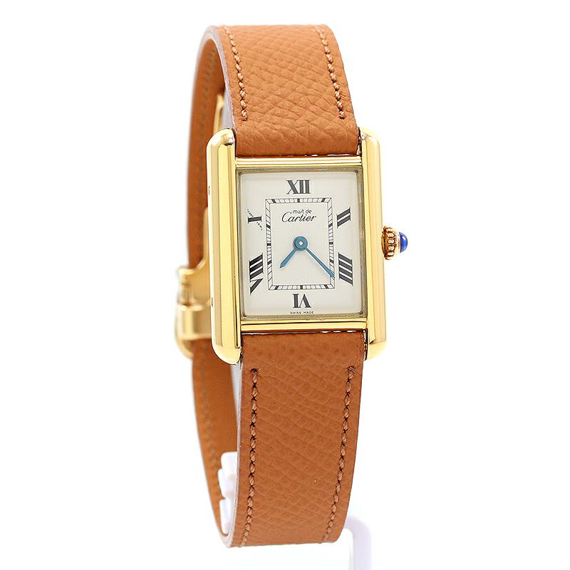 【中古】CARTIER MUST TANK SMALL MODEL VERMEIL カルティエ マストタンク SM ヴェルメイユ W1013654