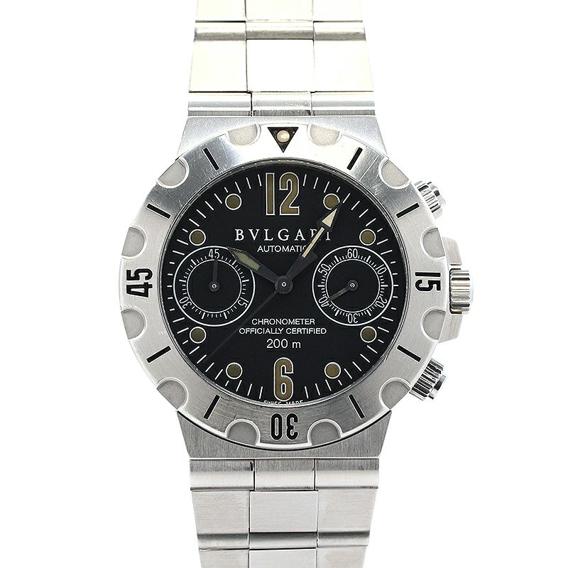 【中古】BVLGARI DIAGONO SCUBA CHRONOGRAPH ブルガリ ディアゴノ スクーバ クロノグラフ SCB38SSD