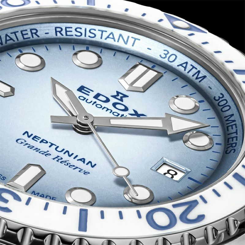 EDOX NEPTUNIAN GRANDE RESERVE DATE AUTOMATIC エドックス ネプチュニアン グランデ リザーブ デイト オートマティック 80801-3BBUCA-BUCDN
