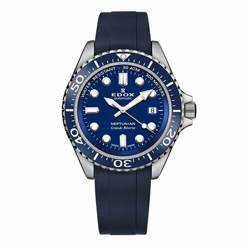 EDOX NEPTUNIAN GRANDE RESERVE DATE AUTOMATIC エドックス ネプチュニアン グランデ リザーブ デイト オートマティック 80801-3BUCA-BUIN