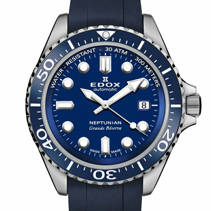 EDOX NEPTUNIAN GRANDE RESERVE DATE AUTOMATIC エドックス ネプチュニアン グランデ リザーブ デイト オートマティック 80801-3BUCA-BUIN