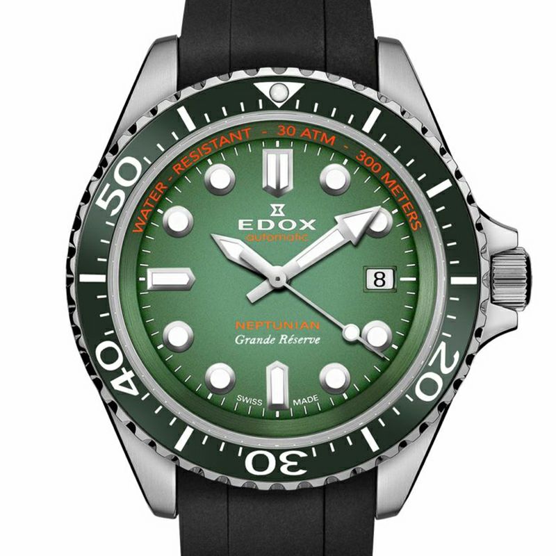EDOX NEPTUNIAN GRANDE RESERVE DATE AUTOMATIC エドックス ネプチュニアン グランデ リザーブ デイト オートマティック 80801-3VCA-VDN
