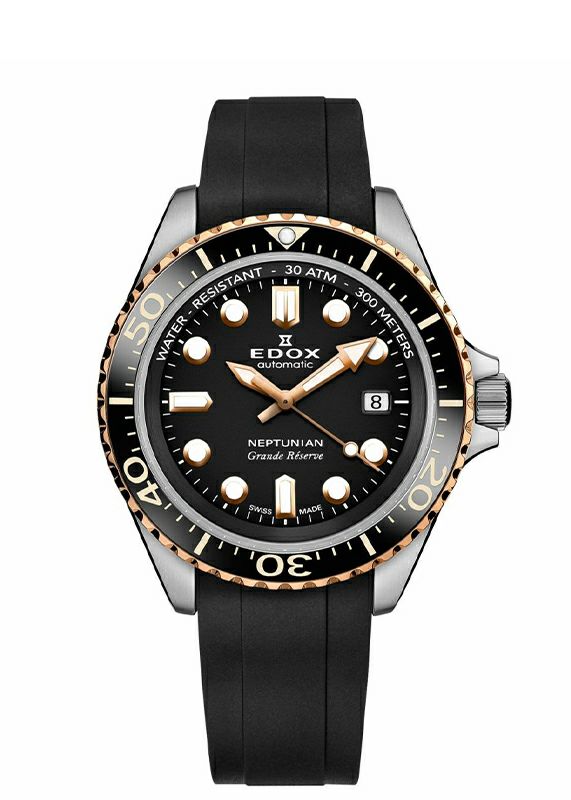 EDOX NEPTUNIAN GRANDE RESERVE DATE AUTOMATIC エドックス ネプチュニアン グランデ リザーブ デイト オートマティック 80801-3NRCA-NIR