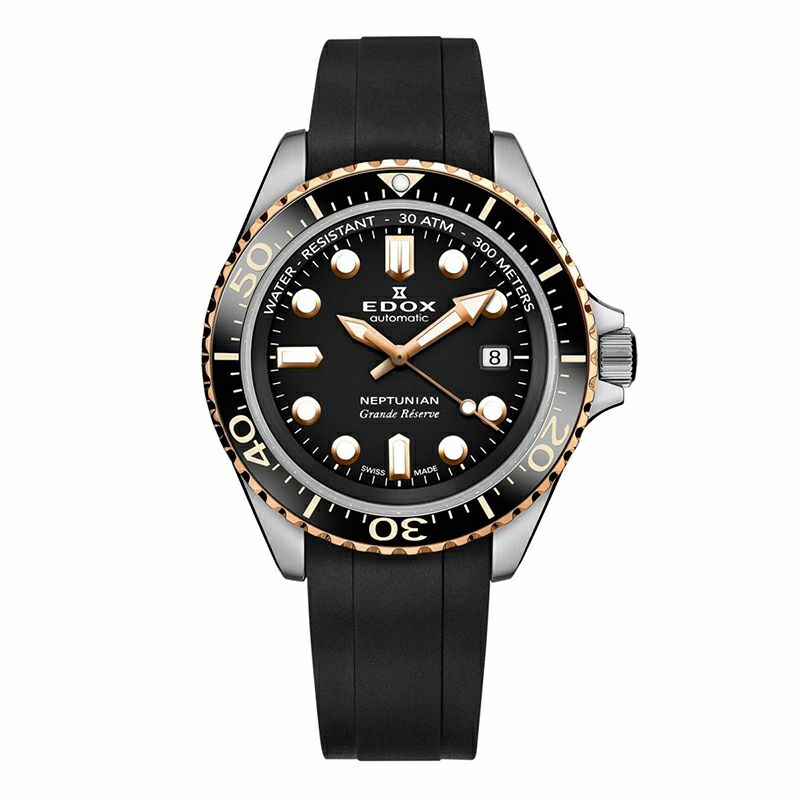 EDOX NEPTUNIAN GRANDE RESERVE DATE AUTOMATIC エドックス ネプチュニアン グランデ リザーブ デイト オートマティック 80801-3NRCA-NIR