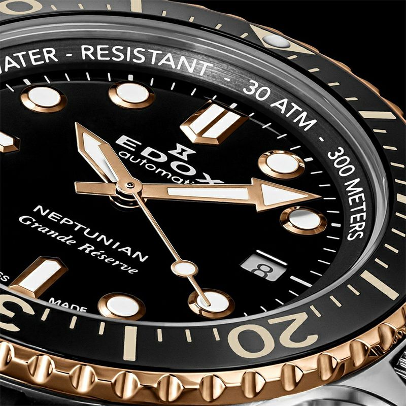 EDOX NEPTUNIAN GRANDE RESERVE DATE AUTOMATIC エドックス ネプチュニアン グランデ リザーブ デイト オートマティック 80801-3NRCA-NIR