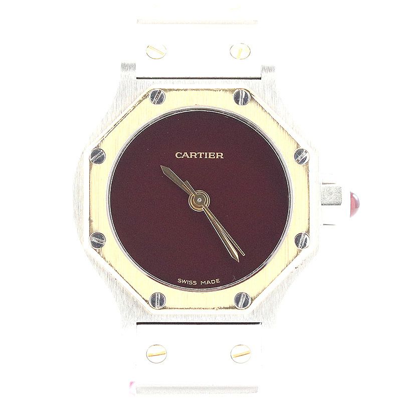 中古】CARTIER SANTOS RONDE / SANTOS OCTAGON SMALL MODEL BORDEAUX  