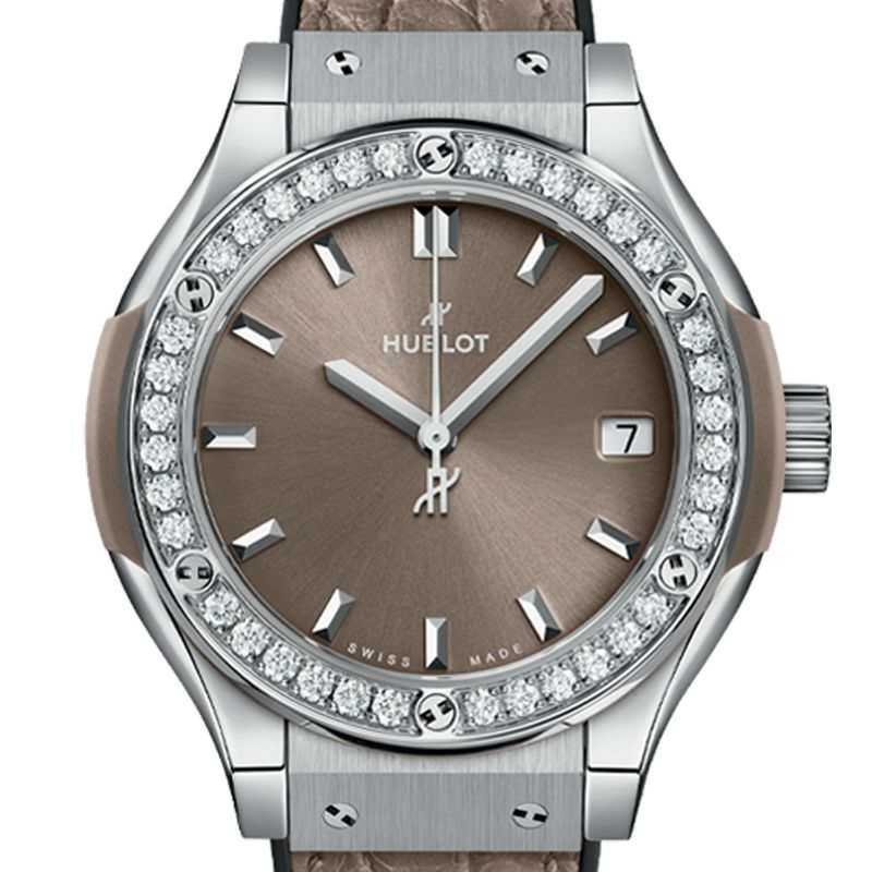 HUBLOT CLASSIC FUSION TITANIUM TAUPE DIAMONDS ウブロ クラシック・フュージョン チタニウム トープ ダイヤモンド 581.NX.4670.LR.1104.JPN