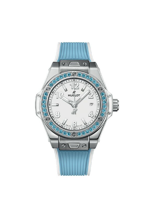 HUBLOT BIG BANG ONE CLICK JOYFUL STEEL SKY BLUE ウブロ ビッグ・バン ワンクリック ジョイフル スチール スカイブルー 485.SL.2210.RX.1207
