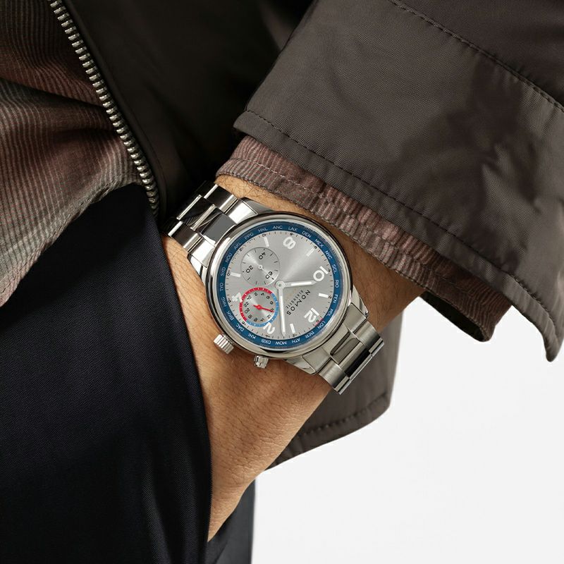NOMOS GLASHUETTE Club Sport neomatik Worldtimer Silver ノモス グラスヒュッテ クラブ・スポーツ ネオマティック ワールドタイマー シルバー NM791