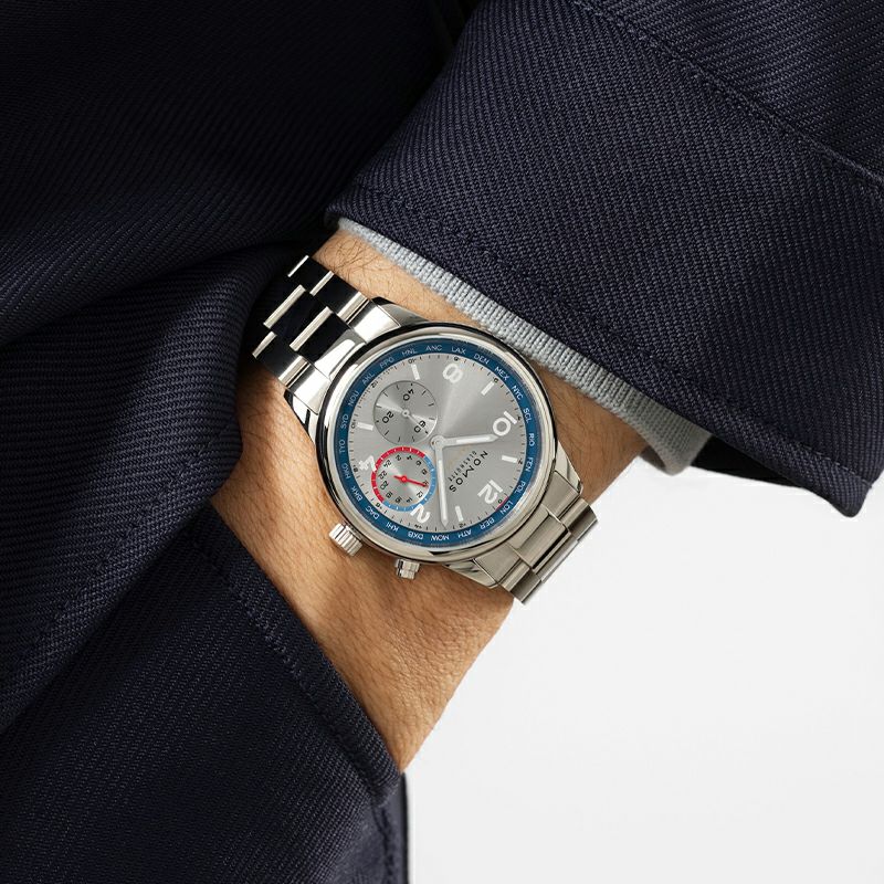 NOMOS GLASHUETTE Club Sport neomatik Worldtimer Silver ノモス グラスヒュッテ クラブ・スポーツ ネオマティック ワールドタイマー シルバー NM791