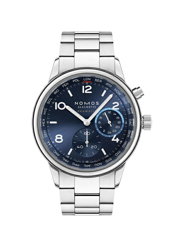 NOMOS GLASHUETTE Club Sport neomatik Worldtimer Blue ノモス グラスヒュッテ クラブ・スポーツ ネオマティック ワールドタイマー ブルー NM790