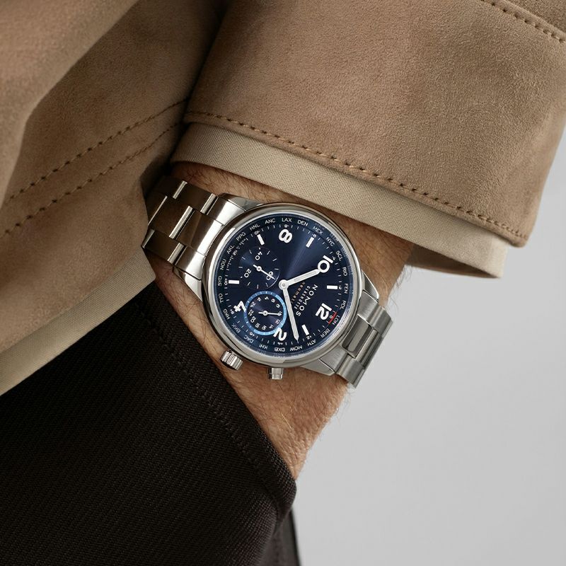 NOMOS GLASHUETTE Club Sport neomatik Worldtimer Blue ノモス グラスヒュッテ クラブ・スポーツ ネオマティック ワールドタイマー ブルー NM790