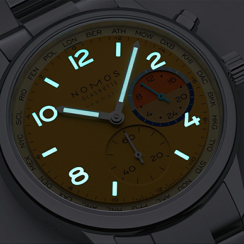 NOMOS GLASHUETTE Club Sport Neomatik Worldtimer Dune ノモス グラスヒュッテ クラブ・スポーツ ネオマティック ワールドタイマー デューン NM790.S6