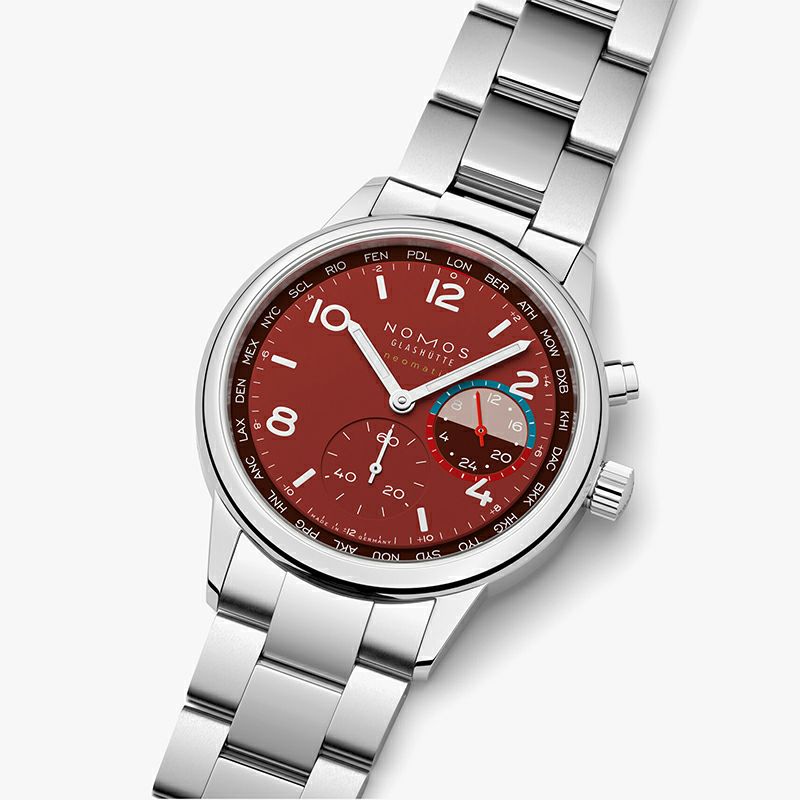 NOMOS GLASHUETTE Club Sport Neomatik Worldtimer Magma ノモス グラスヒュッテ クラブ・スポーツ ネオマティック ワールドタイマー マグマ NM790.S5