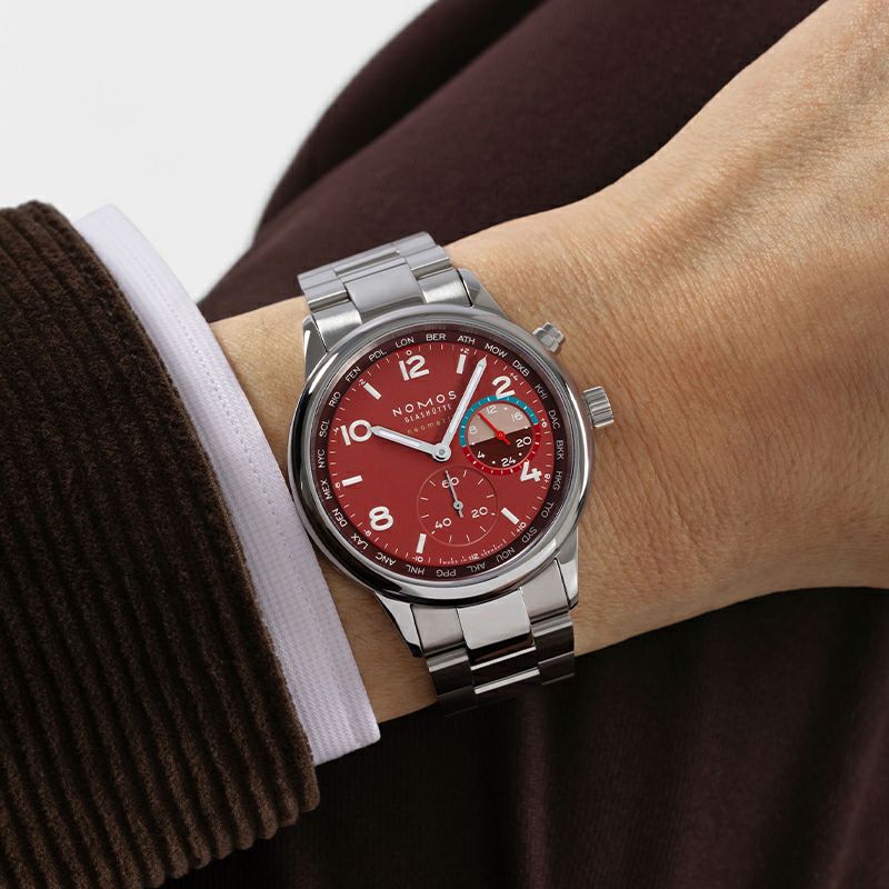 NOMOS GLASHUETTE Club Sport Neomatik Worldtimer Magma ノモス グラスヒュッテ クラブ・スポーツ ネオマティック ワールドタイマー マグマ NM790.S5