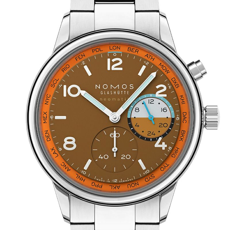 NOMOS GLASHUETTE Club Sport neomatik Worldtimer Canyon ノモス