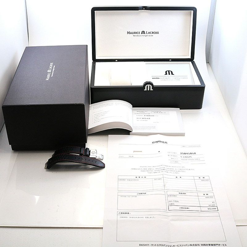 【中古】MAURICE LACROIX AIKON AUTOMATIC CHRONOGRAPH LIMITED EDITION モーリス・ラクロア アイコン オートマティック クロノグラフ 限定モデル AI6038-SS001-133-1
