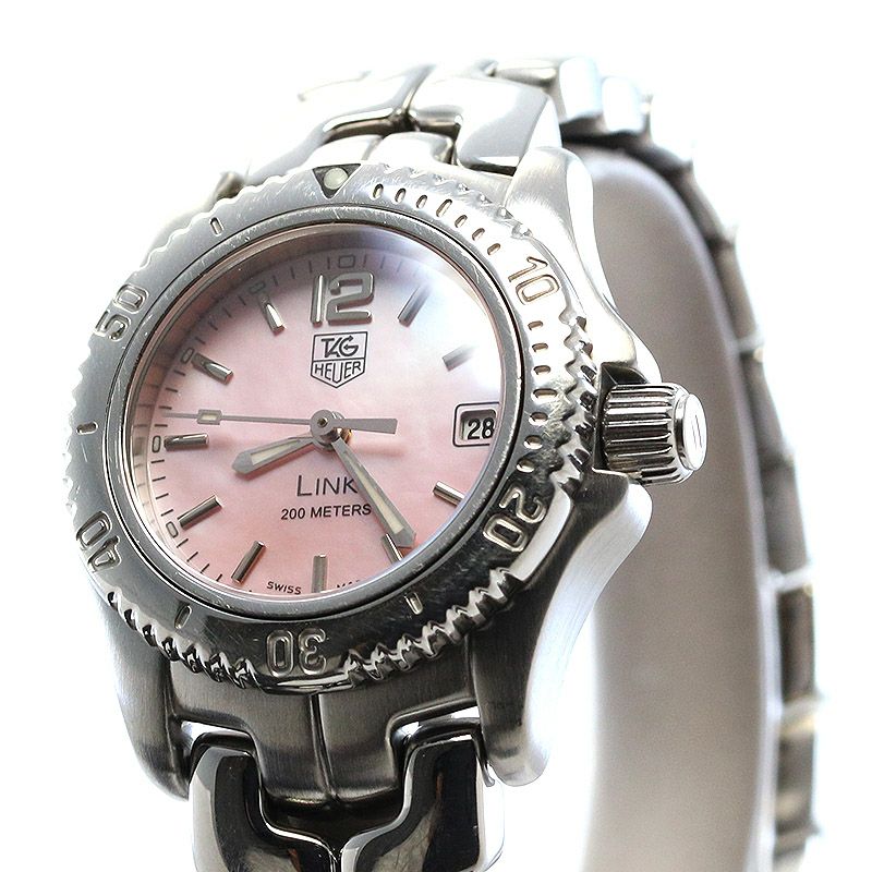 中古】TAG HEUER LINK PINK MOTHER OF PEARL DIAL タグ