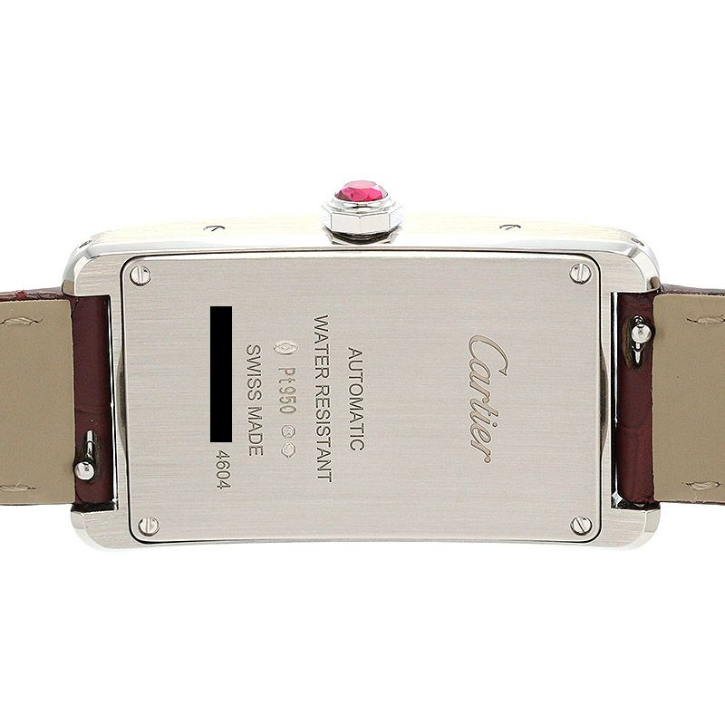【中古】CARTIER TANK AMERICAINE LARGE MODEL PLATINUM 950 カルティエ タンク アメリカン LM プラチナ950 WGTA0296