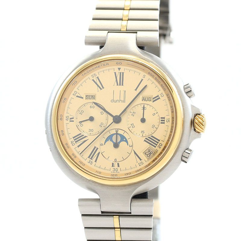 【中古】DUNHILL MILLENNIUM CHRONOGRAPH EL PRIMERO TRIPLE CALENDAR MOON PHASE ダンヒル ミレニアム クロノグラフ エル・プリメロ トリプルカレンダー ムーンフェイズ DC3324