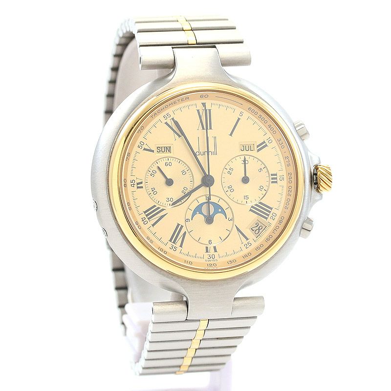 【中古】DUNHILL MILLENNIUM CHRONOGRAPH EL PRIMERO TRIPLE CALENDAR MOON PHASE ダンヒル ミレニアム クロノグラフ エル・プリメロ トリプルカレンダー ムーンフェイズ DC3324