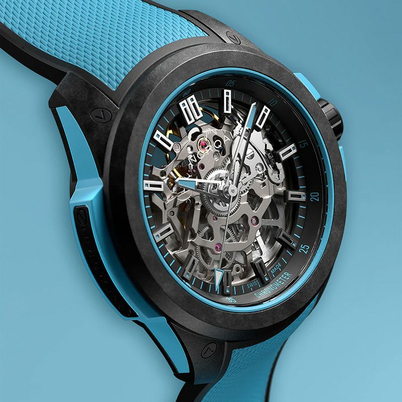 NORQAIN <br>WILD ONE SKELETON 39MM SKY BLUE <br>ノルケイン <br>ワイルドワン スケルトン 39mm スカイブルー <br>NNQ3001QBA1AS/B002