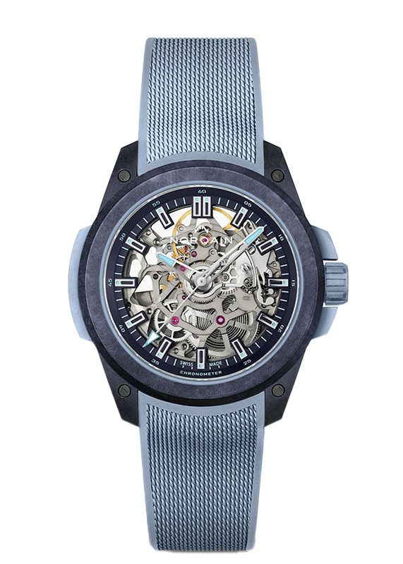 NORQAIN <br>WILD ONE SKELETON 39MM PURPLE ICE BLUE <br>ノルケイン <br>ワイルドワン スケルトン 39mm パープルアイスブルー <br>NNQ3001QPIA1AS/P001