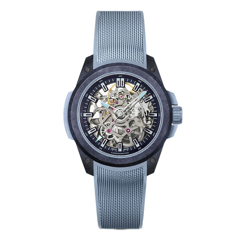 NORQAIN <br>WILD ONE SKELETON 39MM PURPLE ICE BLUE <br>ノルケイン <br>ワイルドワン スケルトン 39mm パープルアイスブルー <br>NNQ3001QPIA1AS/P001