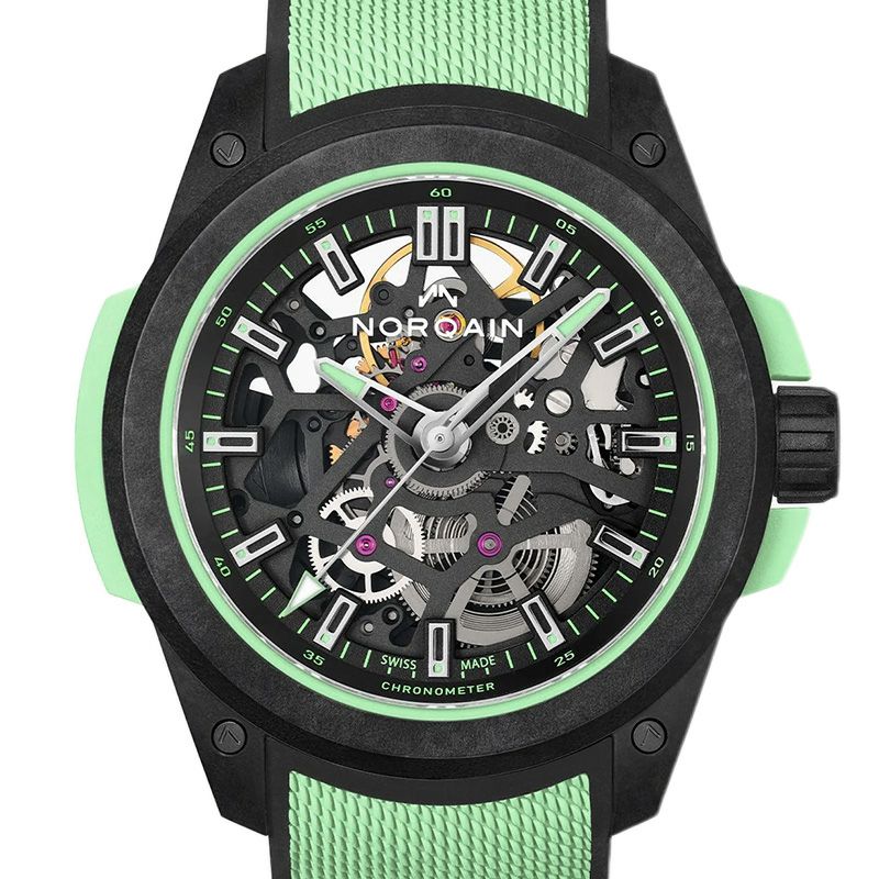 NORQAIN <br>WILD ONE SKELETON 39MM LIMITED EDITION MINT <br>ノルケイン <br>ワイルドワン スケルトン 39mm リミテッドエディション ミント <br>NNQ3001QBMT1LAS/B001