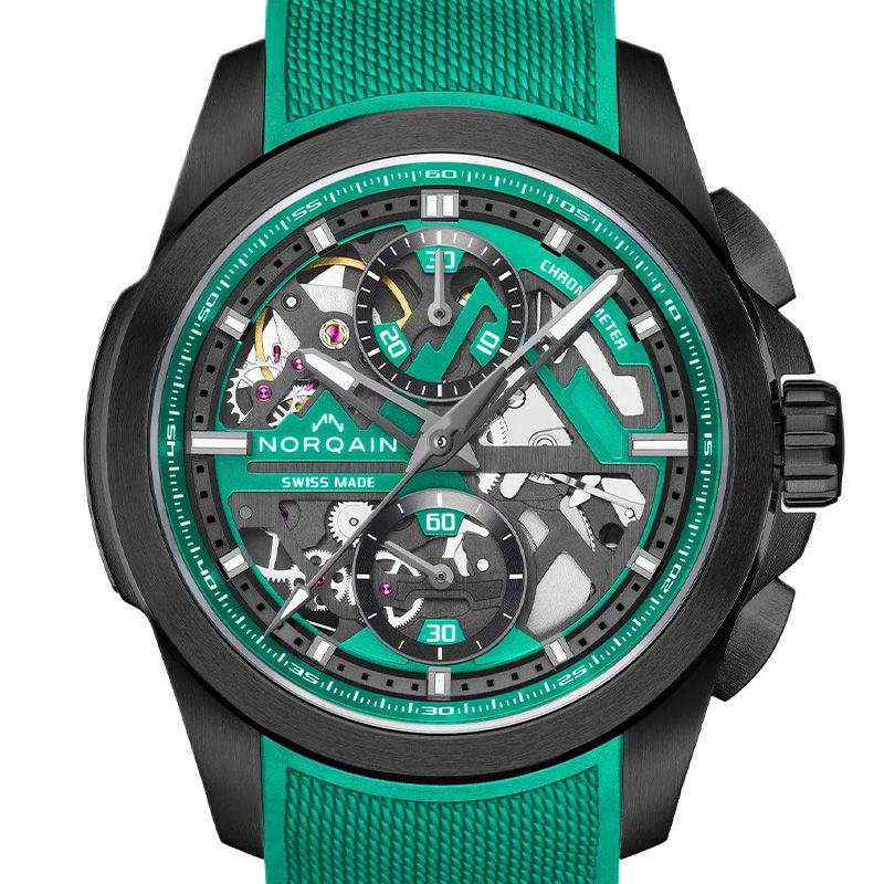 NORQAIN <br>INDEPENDENCE SKELETON CHRONO 42MM LIMITED EDITION <br>ノルケイン <br>インディペンデンス スケルトン クロノ 42mm リミテッドエディション <br>NNT3200BLC/JD326