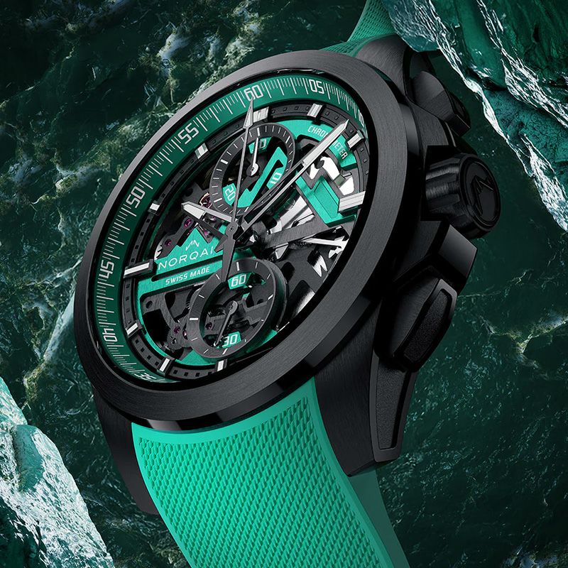 NORQAIN <br>INDEPENDENCE SKELETON CHRONO 42MM LIMITED EDITION <br>ノルケイン <br>インディペンデンス スケルトン クロノ 42mm リミテッドエディション <br>NNT3200BLC/JD326