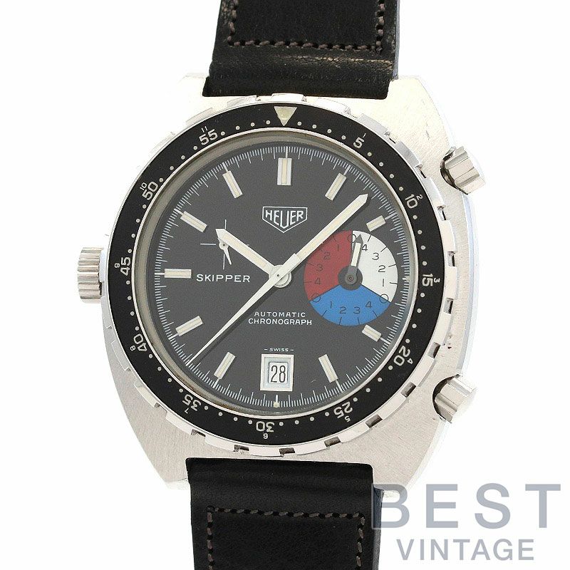 【中古】HEUER SKIPPER AUTOMATIC CHRONOGRAPH AUTAVIA CASE ホイヤー スキッパー オートマチック クロノグラフ オータヴィアケース 11063V (15640)