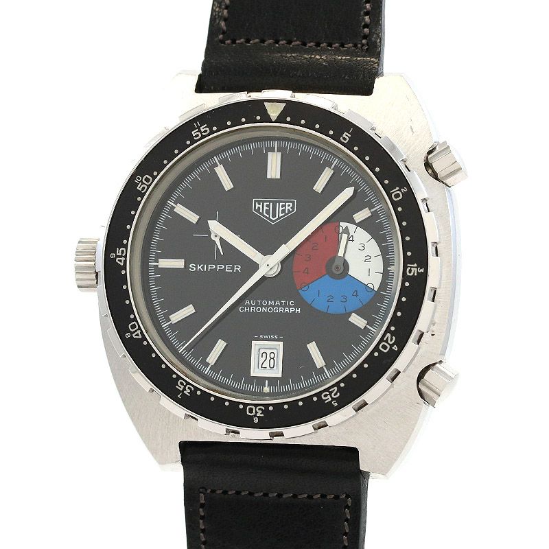 【中古】HEUER SKIPPER AUTOMATIC CHRONOGRAPH AUTAVIA CASE ホイヤー スキッパー オートマチック クロノグラフ オータヴィアケース 11063V (15640)