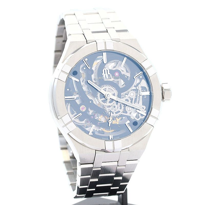 【中古】MAURICE LACROIX AIKON AUTOMATIC SKELETON モーリス・ラクロア アイコン オートマティック スケルトン AI6028-SS002-030-1