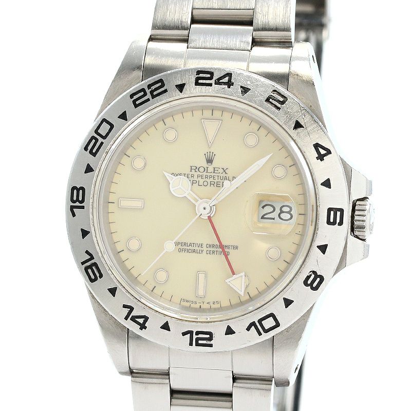 【中古】ROLEX EXPLORER II IVORY DIAL ロレックス エクスプローラーII アイボリーダイヤル 16550